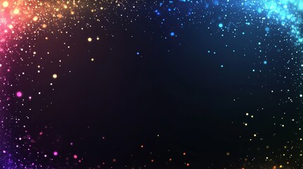 Fototapeta premium A vibrant, colorful background filled with sparkling light and bokeh effects.