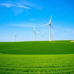 Fototapeta premium wind turbine on field