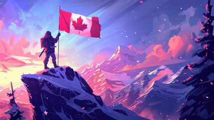 The maple leaf stands out as a core element of the Canadian flag.