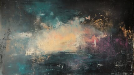 Fototapeta premium Dark abstract painting