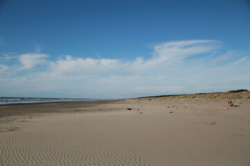 footprints on the beach