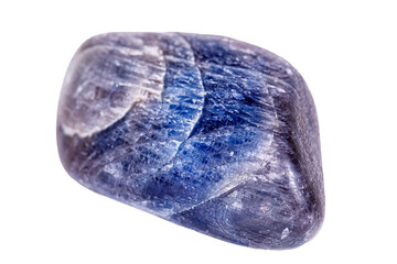 sapphire mineral stone on white background close up