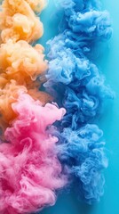 Colorful abstract smoke Intricate designs in vibrant smoke