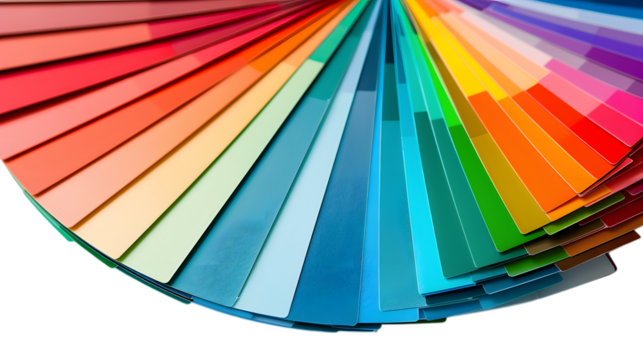 A color wheel displaying a wide gradient of vibrant hues, from warm reds to cool blues