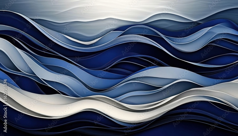 Canvas Prints abstract blue ocean wave texture creates a serene backdrop.