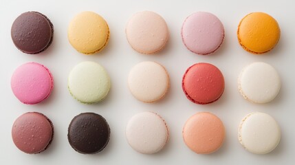 Obraz premium A row of pastries with different colors and flavors