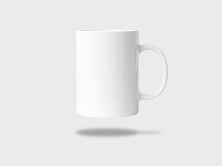 white Mug Mockup in white background, realistic white mug mockups, 3d render