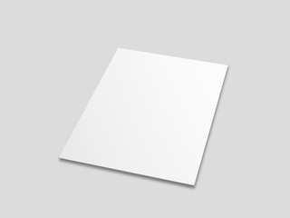 Flyer poster, brochure mockups in white background, 3D render illustration