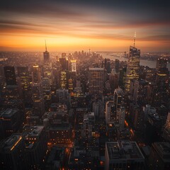 Naklejka premium city skyline at night