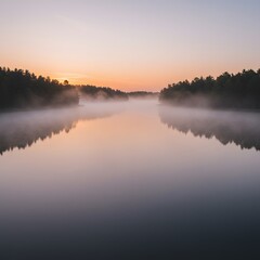 Obraz premium sunrise over the lake