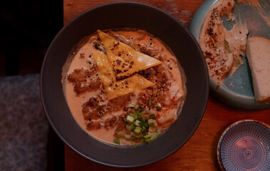 Cheesy Ramen Noodles in Bowl
