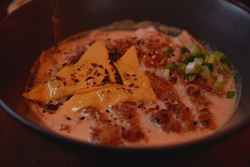 Delicious Cheese Ramen Soup