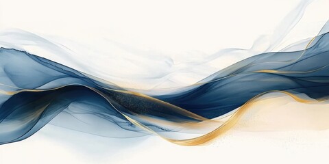 Minimalist Ink Lines Depicting Sea Waves