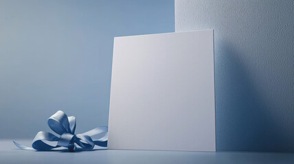A blank greeting card mockup on a clean, minimal background, perfect for showcasing custom artwork or personal messages, providing a versatile canvas for creativity and design.
