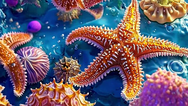 starfish on the coral