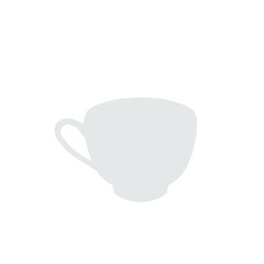 white cup icon illustration without background