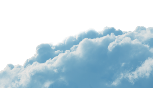 Beautiful clouds Isolated. Fantasy sky 