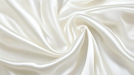 Obraz premium Swirling Cream Colored Silk Fabric Drapes Softly