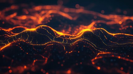 A glowing network of neural pathways forming abstract shapes on a dark background.