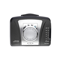 Vintage stereo radio cassette player isolated