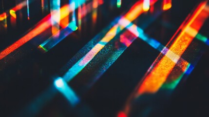 A colorful image with a black background