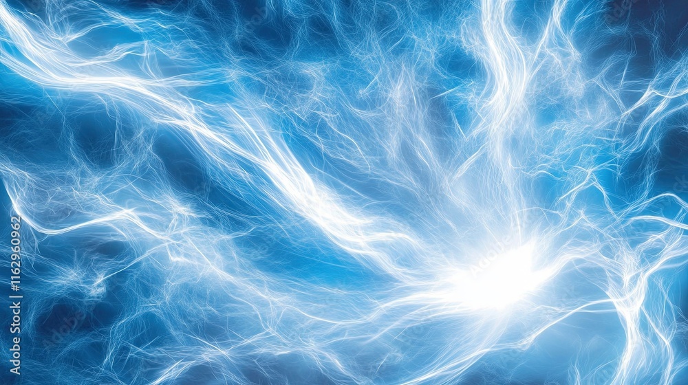 Poster discovering the hidden superpowers of light through vibrant energy patterns at dusk