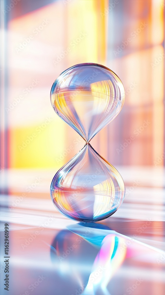 Poster Mesmerizing Neon Countdown Object Showcasing Vibrant Hues and Elegant Shape in a Surreal Setting