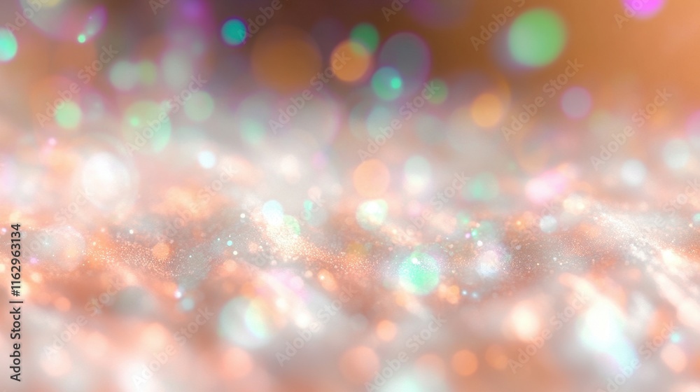 Poster exploring the beauty of prismatic light and vibrant bokeh on a dark backdrop