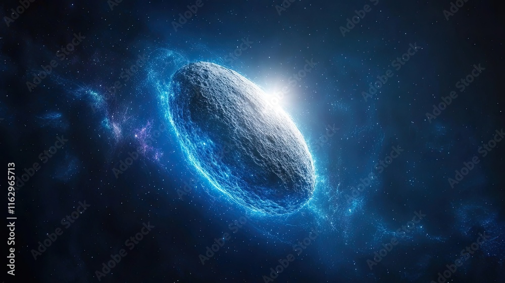 Poster exploring the mysteries of the kuiper belt and its ancient celestial bodies