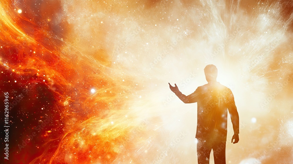 Poster from the depths of despair to cosmic divinity in a realm beyond imagination