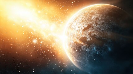 Obraz premium Setting up the Universe Through Cosmic Explosions and Celestial Collisions