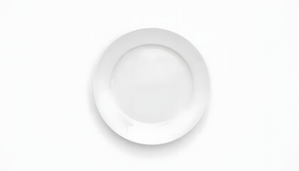 Simple White Plate: Minimalist Diningware Photography
