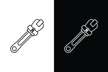 Strap wrench icon vector on White Background ,Vector Art Illustration on white background.