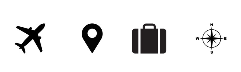 Travel icons set 
