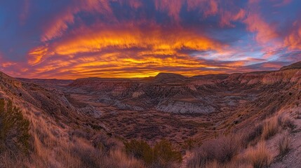 Fototapeta premium Fiery Sunset over the Canyonlands