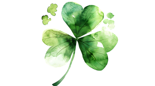 green three leaf clover isolated on isolated background