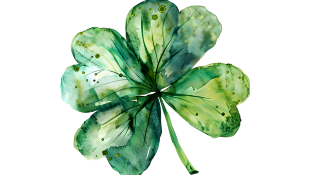 green three leaf clover isolated on isolated background