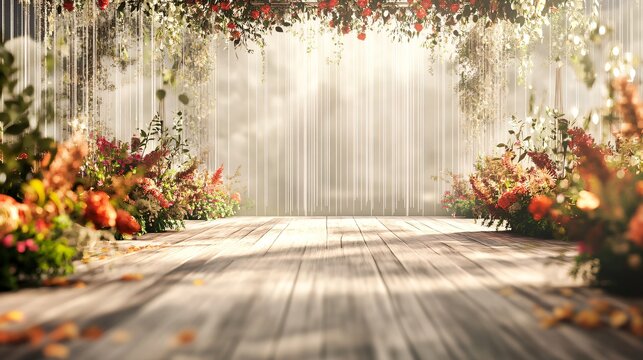 backdrop wedding minimal