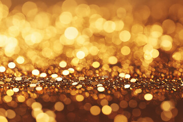 Gold Sequin Fabric Texture with Sparkling Surface
