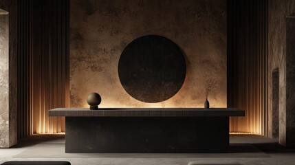 Serene Minimalist Interior Design: A Modern Zen Reception Area