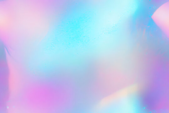 Fototapeta Abstract pastel holographic blurred grainy gradient background texture. Colorful digital grain soft noise effect pattern. Lo-fi multicolor vintage retro design.