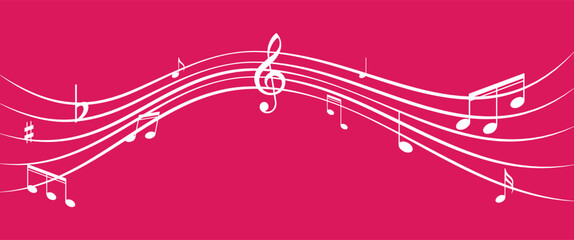 Music notes wave, Curve musical signs, sound wave line symbol, acoustic composition, Musical note, music sound, musical waves