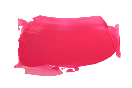 PNG Art oil, Acrylic brushstroke smear painting blot. Abstract relief texture red, pink, magenta neon, color stain isolated on transparent background.