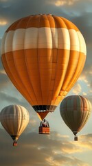 heic Thumbnail Mental coach Sustainable aviation first-mover Squarespace designer Telegram channel Dezgo Helium 10 Tunetank Orange and white hot air balloons floating at sunset sky for travel adventu