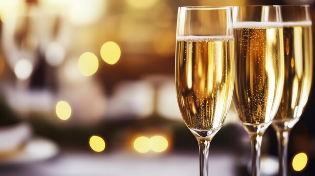 Elegant champagne glasses celebrating special moments.