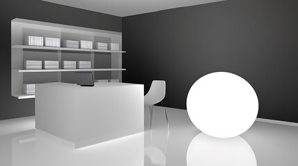 Modern Minimalist Office Reception Area Design