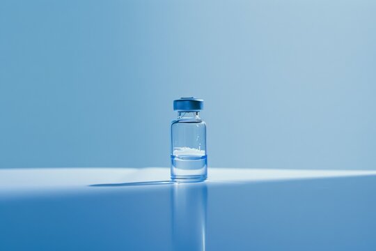 Close-up medical syringe with a vaccine