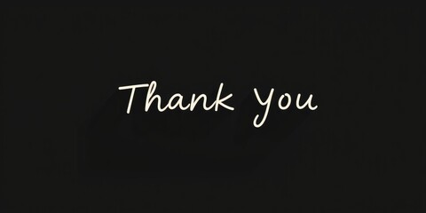 Obraz premium A beautifully crafted thank you banner featuring a warm, handwritten message that conveys appreciation and gratitude, perfect for celebrations and events