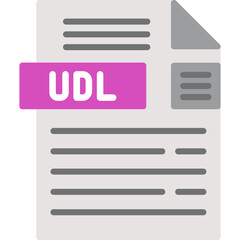 Obraz premium UDL File Format Icon