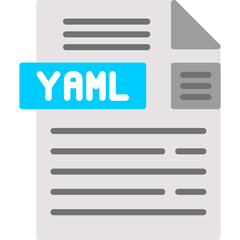 Fototapeta premium YAML File Format Icon